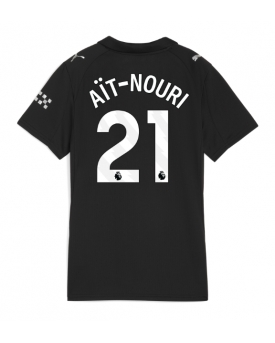 Billige Fotballdrakt Manchester City Rayan Ait-Nouri #21 Replika Bortedrakt Dame 2025-26 Kortermet Billige Fotballdrakt Manchester City Rayan Ait-Nouri #21 Replika Bortedrakt Dame 2025-26 Kortermet